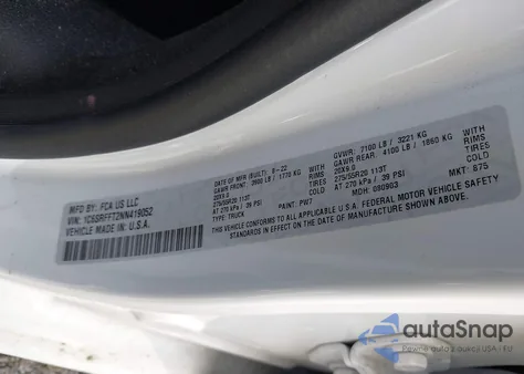 2022 Ram 1500 Big Horn 4X4 5'7 Box from USA, damaged, VIN 1C6SRFFT2NN419052